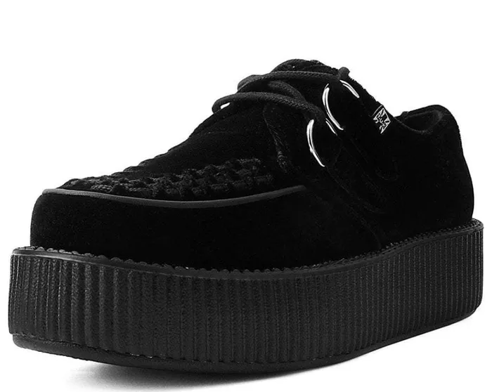 Black Velvet Vegan Viva Mondo Creepers Men TUK Shoes Vegan