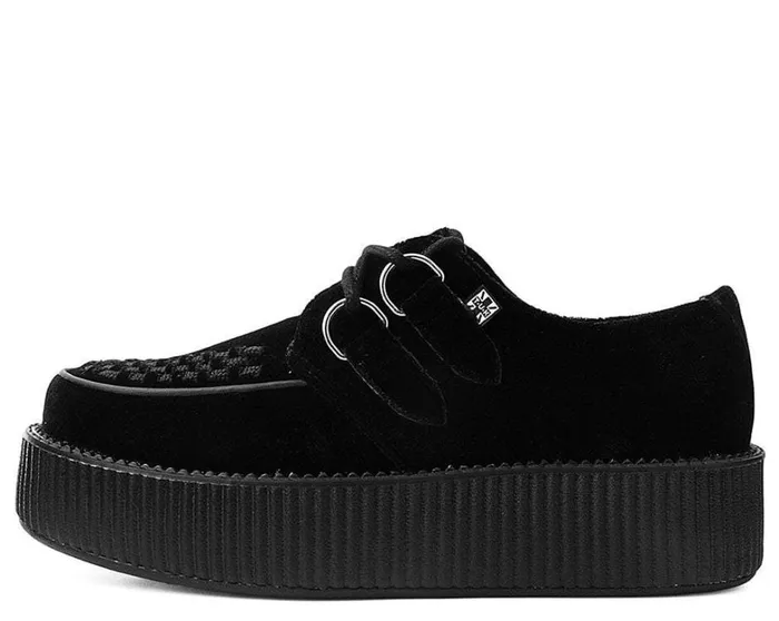 Black Velvet Vegan Viva Mondo Creepers Men TUK Shoes Vegan Black Velvet Vegan Viva Mondo Creepers Men TUK Shoes Vegan