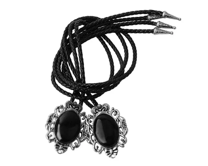 Black Victorian Bolo Shoe Tie Adult TUK Shoes Shoe Laces