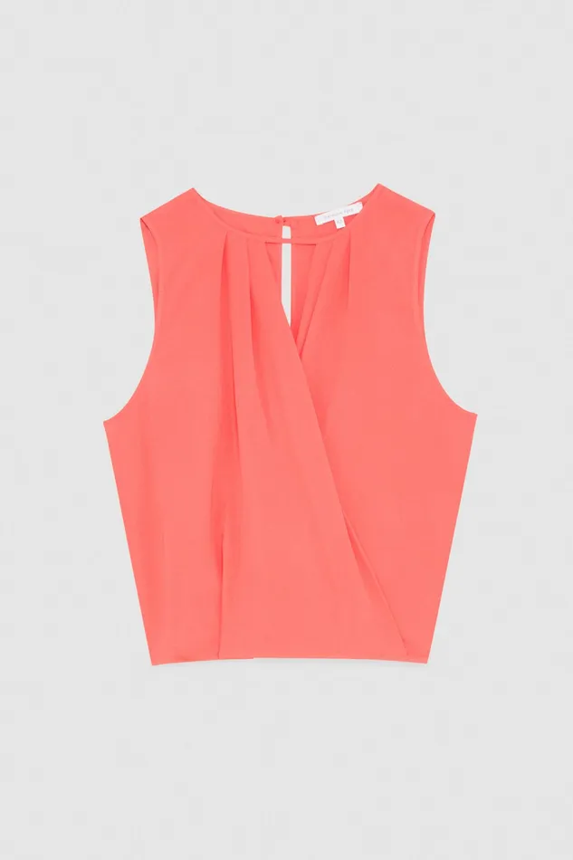 Blouses Women Patrizia Pepe Essential Crossover Top Hybrid Rose