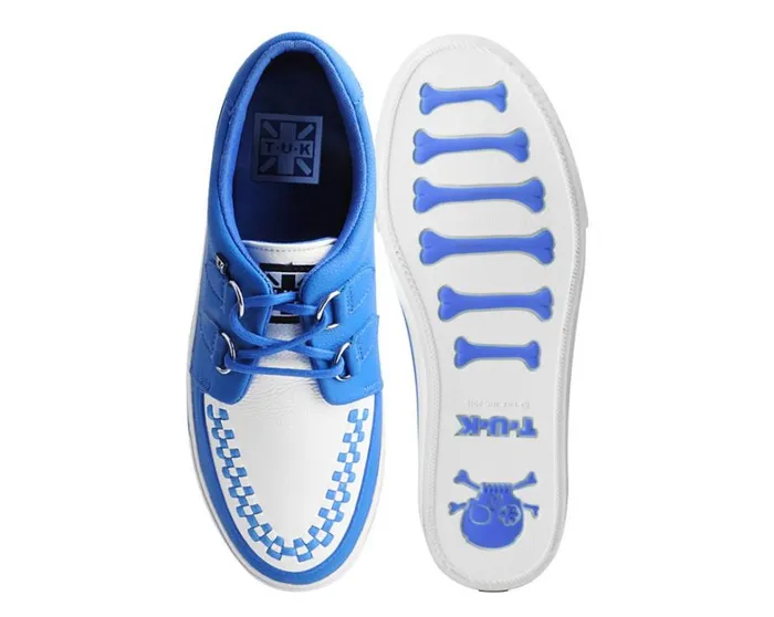 Blue and White 2Ring Creeper Sneaker Women TUK Shoes Vegan Blue and White 2Ring Creeper Sneaker Women TUK Shoes Vegan