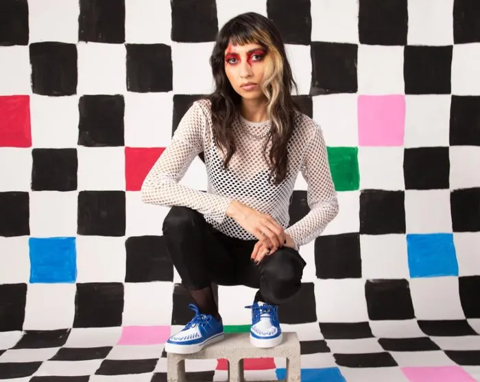 Blue and White 2Ring Creeper Sneaker Women TUK Shoes Vegan Blue and White 2Ring Creeper Sneaker Women TUK Shoes Vegan