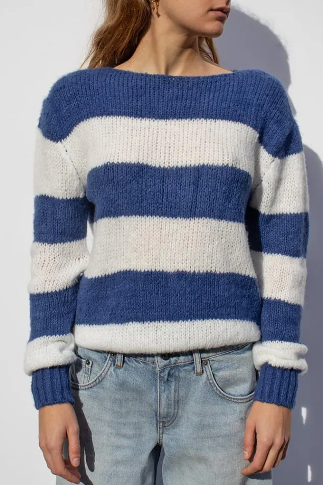 Boat Neck Sweater Women Subdued Sweaters