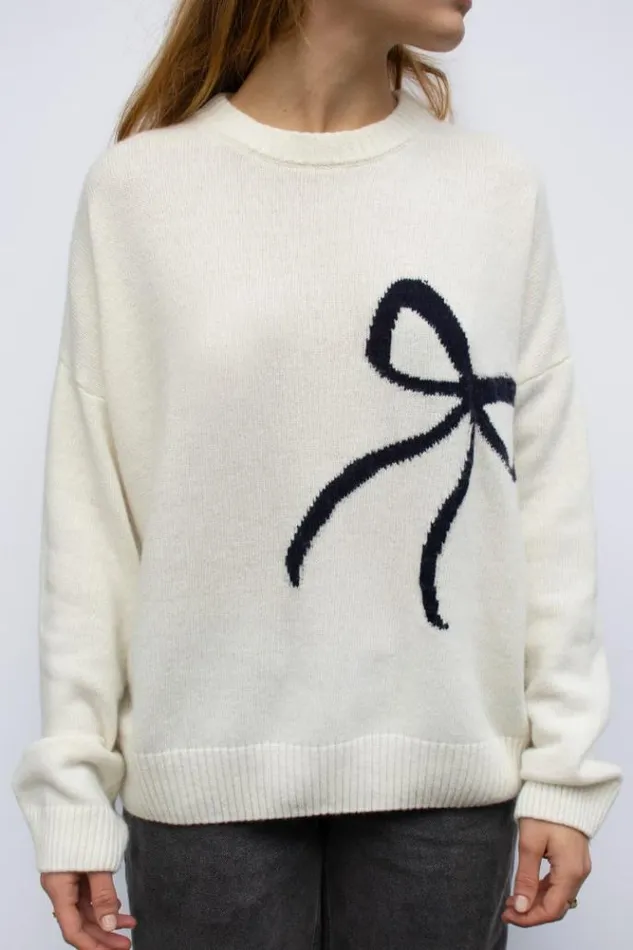 Bow Sweater Women Subdued Sweaters