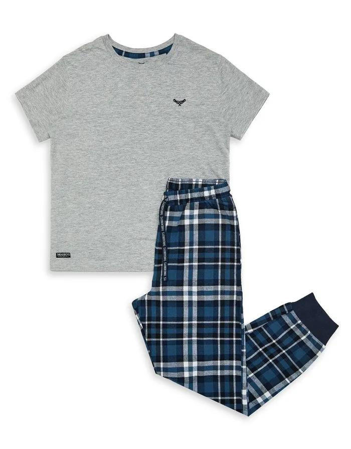 Boys Charcoal Marl Cotton Pyjamas 2Piece Set Charcoal Marl Threadbare Pyjamas Boys Charcoal Marl Cotton Pyjamas 2Piece Set Charcoal Marl Threadbare Pyjamas