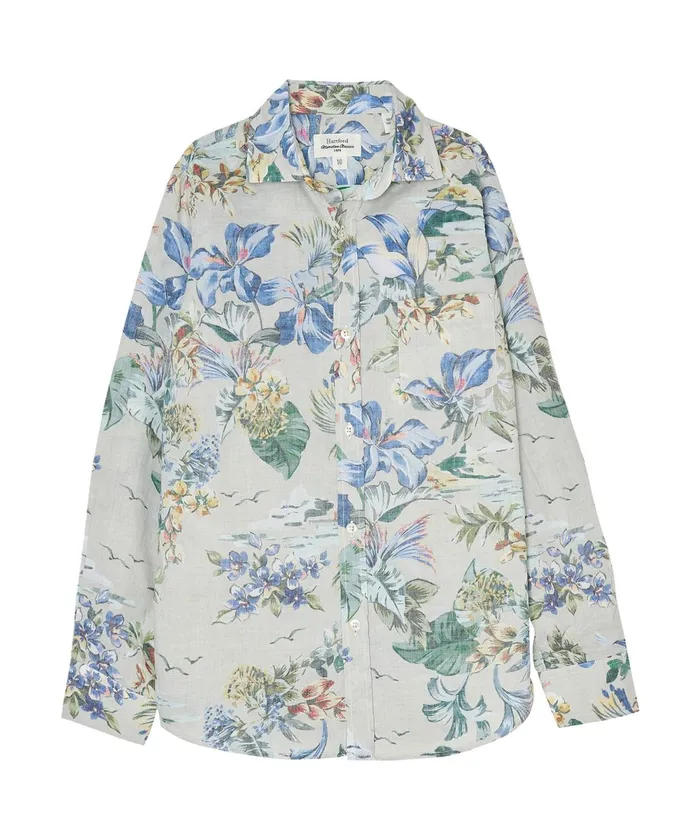 Boys Hartford Clothing Hawaii Print Paul Kids Shirt