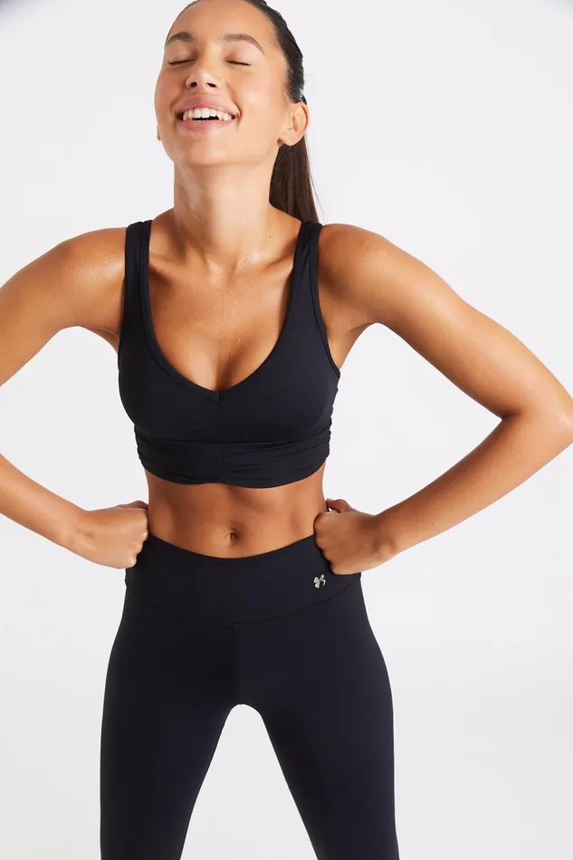 Bralette High Neck Top Black 8211 FLOW WELLNESS Black Women Banana Moon Tops