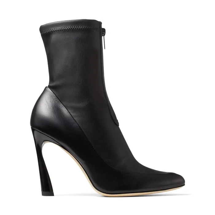 Brax 100 Black Kid Leather And Stretched Bonded Fabric Sock Ankle Boots Blackblack Women JIMMY CHOO Boots