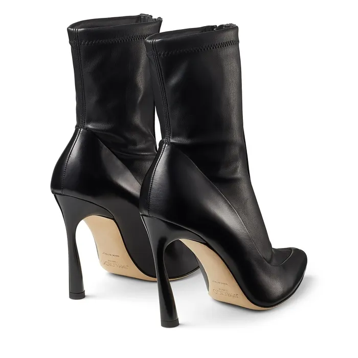 Brax 100 Black Kid Leather And Stretched Bonded Fabric Sock Ankle Boots Blackblack Women JIMMY CHOO Boots