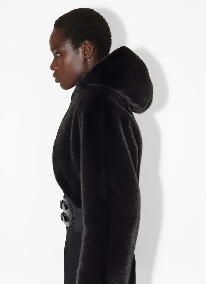 Brown Hooded Bolero Jacket Women Alaa Coats and Jackets Brown Hooded Bolero Jacket Women Alaa Coats and Jackets
