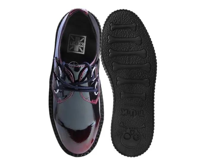 Burgundy Gradient DRing Mondo Creeper Women TUK Shoes Vegan Burgundy Gradient DRing Mondo Creeper Women TUK Shoes Vegan