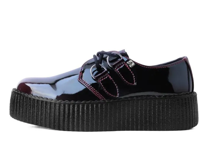 Burgundy Gradient DRing Mondo Creeper Women TUK Shoes Vegan Burgundy Gradient DRing Mondo Creeper Women TUK Shoes Vegan