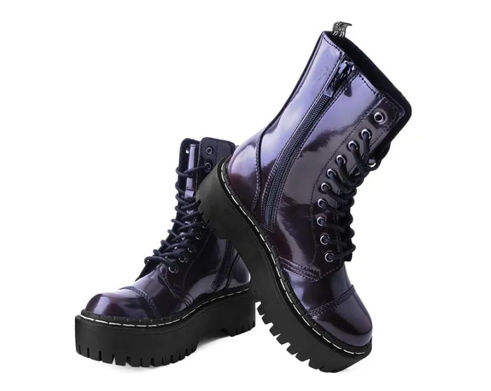 Burgundy RubOff 10Eye Double Decker Boot Men TUK Shoes Boots Burgundy RubOff 10Eye Double Decker Boot Men TUK Shoes Boots
