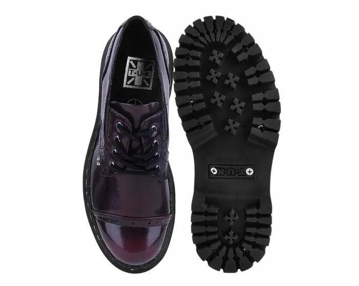 Burgundy RubOff Double Decker Brogue Women TUK Shoes Vegan Burgundy RubOff Double Decker Brogue Women TUK Shoes Vegan
