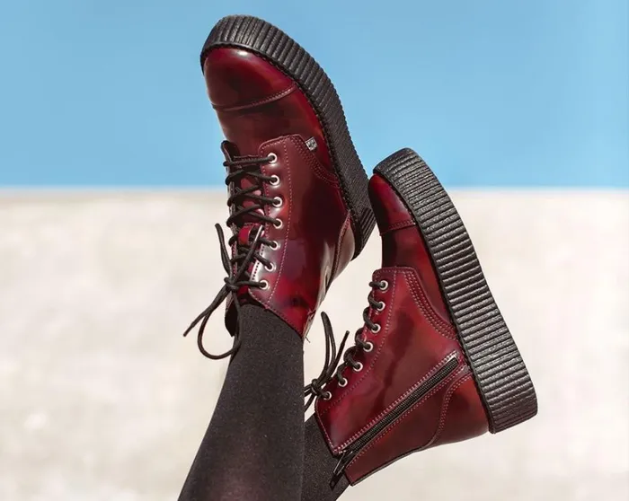 Burgundy Rub Off TUKskin 7Eye Boot Women TUK Shoes Boots Burgundy Rub Off TUKskin 7Eye Boot Women TUK Shoes Boots