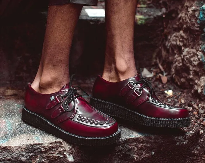 Burgundy RubOff TUKskin Viva Low Creeper Men TUK Shoes Vegan Burgundy RubOff TUKskin Viva Low Creeper Men TUK Shoes Vegan