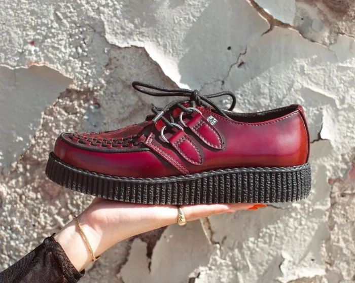Burgundy RubOff TUKskin Viva Low Creeper Men TUK Shoes Vegan Burgundy RubOff TUKskin Viva Low Creeper Men TUK Shoes Vegan