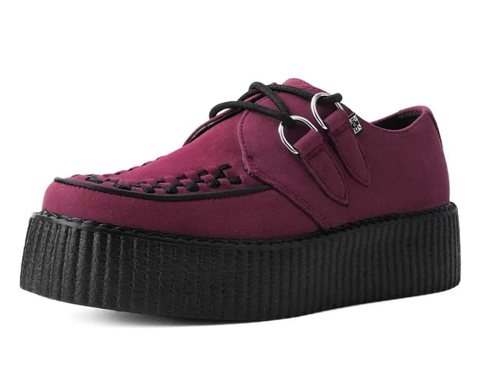 Burgundy Viva Mondo Creeper Men TUK Shoes Vegan