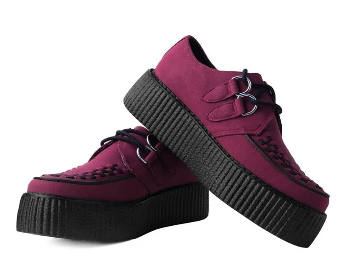 Burgundy Viva Mondo Creeper Men TUK Shoes Vegan Burgundy Viva Mondo Creeper Men TUK Shoes Vegan