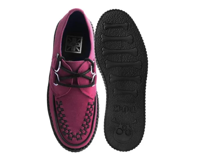 Burgundy Viva Mondo Creeper Men TUK Shoes Vegan Burgundy Viva Mondo Creeper Men TUK Shoes Vegan