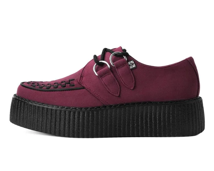 Burgundy Viva Mondo Creeper Men TUK Shoes Vegan Burgundy Viva Mondo Creeper Men TUK Shoes Vegan