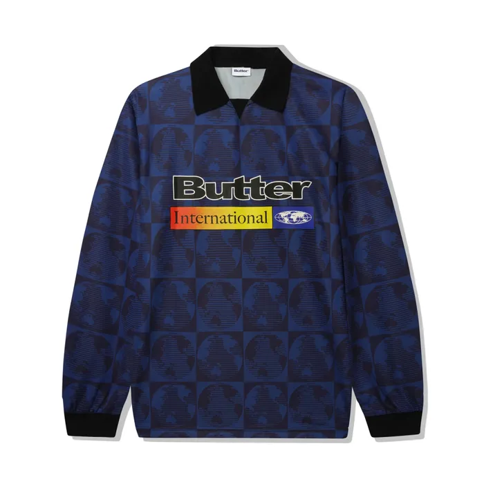 Butter Goods Atlas LS Jersey Navy Men Shirts