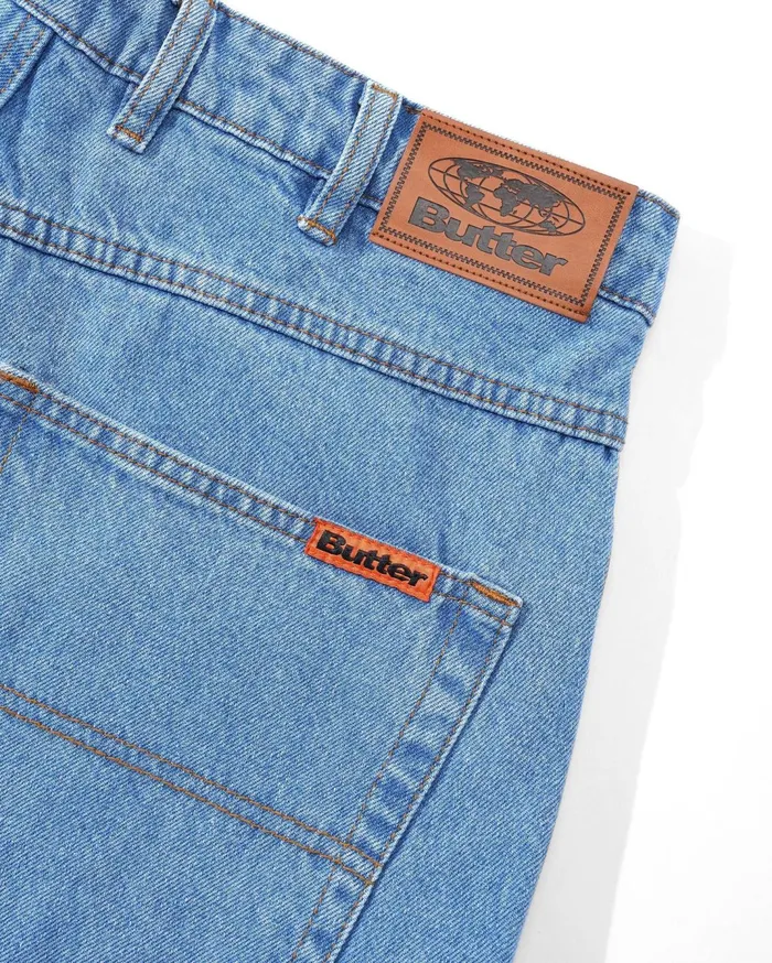 Butter Goods Baggy Denim Jeans Washed Indigo Men Core Denim Butter Goods Baggy Denim Jeans Washed Indigo Men Core Denim