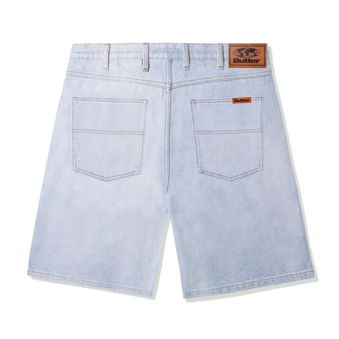 Butter Goods Baggy Denim Shorts Light Blue Men Core Denim