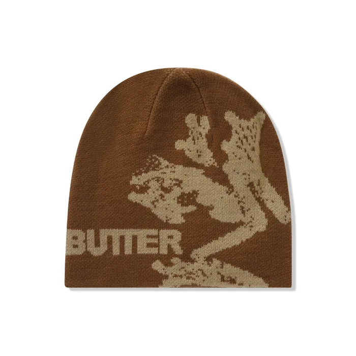 Butter Goods Beanies Men Amphibian Skull Beanie Brown