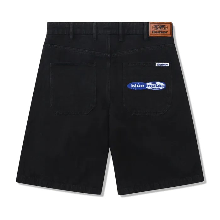 Butter Goods Blue Note Pleated Denim Shorts Washed Black Men Shorts Butter Goods Blue Note Pleated Denim Shorts Washed Black Men Shorts
