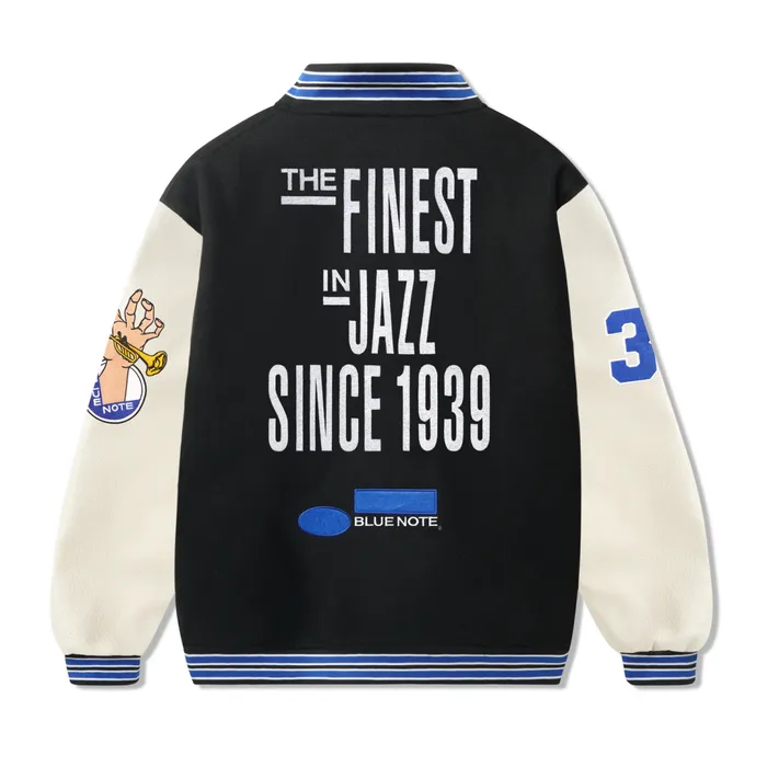Butter Goods Blue Note Varsity Jacket Navy Cream Men Jackets Butter Goods Blue Note Varsity Jacket Navy Cream Men Jackets