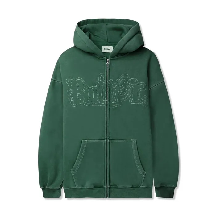 Butter Goods Breakdown ZipThru Hood Washed Fern Men Fleece