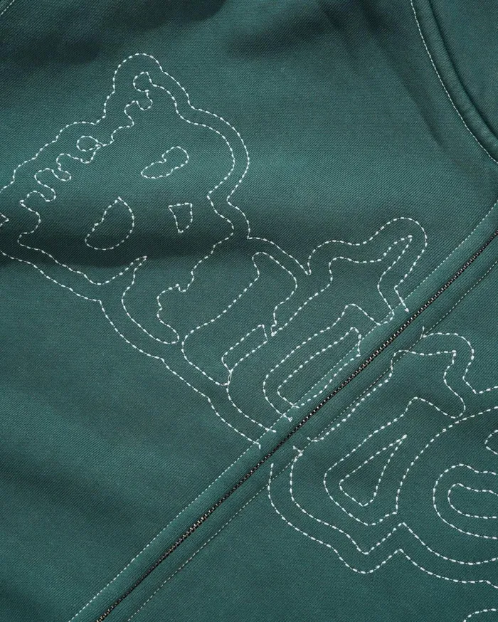 Butter Goods Breakdown ZipThru Hood Washed Fern Men Fleece