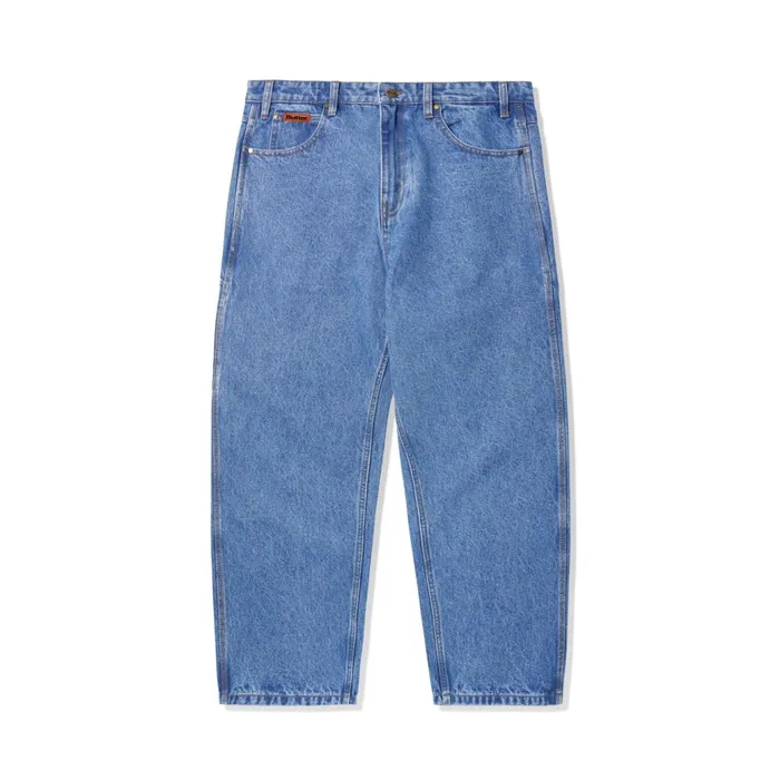 Butter Goods Core Denim Men Baggy Denim Jeans Washed Indigo