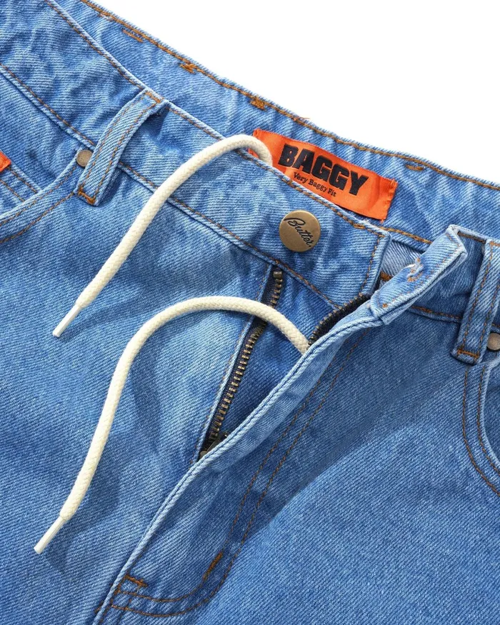 Butter Goods Core Denim Men Baggy Denim Jeans Washed Indigo Butter Goods Core Denim Men Baggy Denim Jeans Washed Indigo