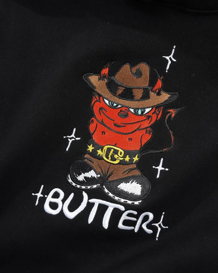 Butter Goods Devil Pullover Hood Black Men Fleece