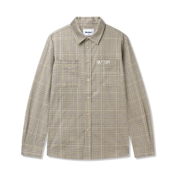 Butter Goods Equipt Plaid Shirt Olive Men Shirts