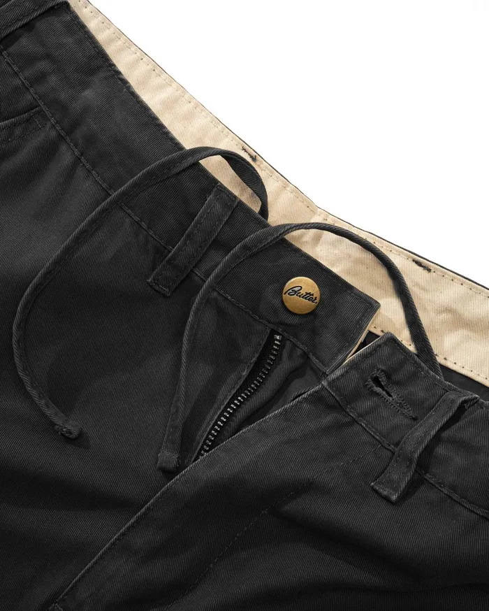 Butter Goods Field Cargo Pants Washed Black Men Pants Butter Goods Field Cargo Pants Washed Black Men Pants