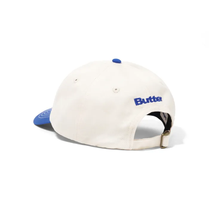Butter Goods Finest Logo 6 Panel Cap Natural Royal Blue Men Hats Butter Goods Finest Logo 6 Panel Cap Natural Royal Blue Men Hats