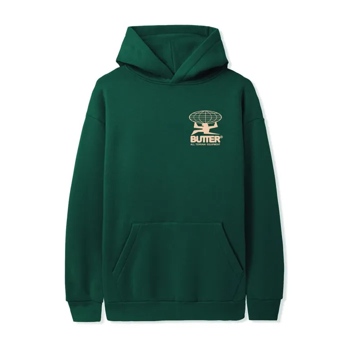 Butter Goods Fleece Men All Terrain Pullover Hood Forest Green