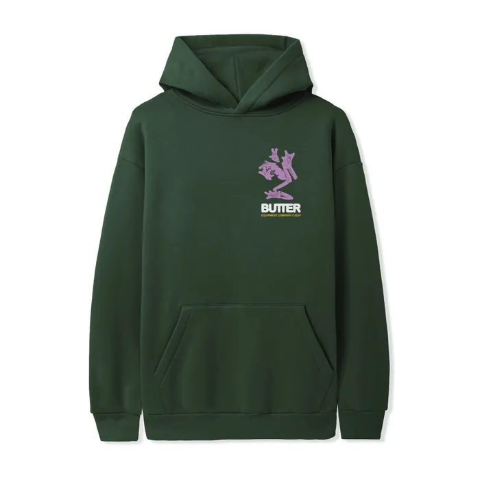 Butter Goods Fleece Men Amphibian Pullover Hood Dark Green