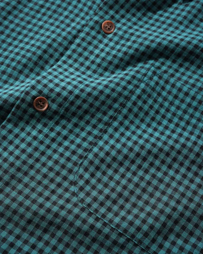 Butter Goods Gingham SS Shirt Pine Black Men Shirts