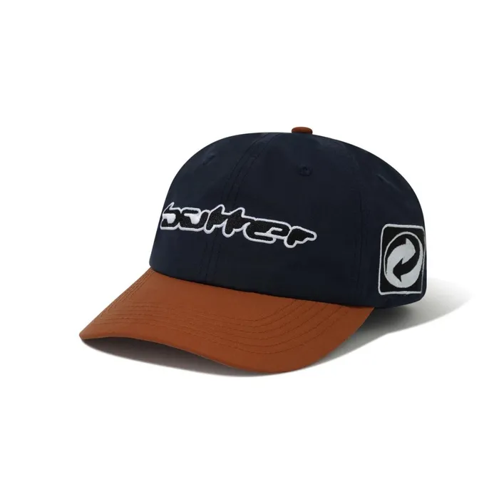 Butter Goods Hats Men Corrosive 6 Panel Cap Navy Bark