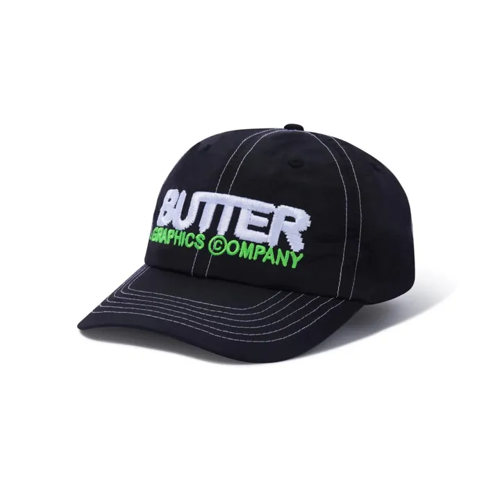 Butter Goods Hats Men Program 6 Panel Cap Black