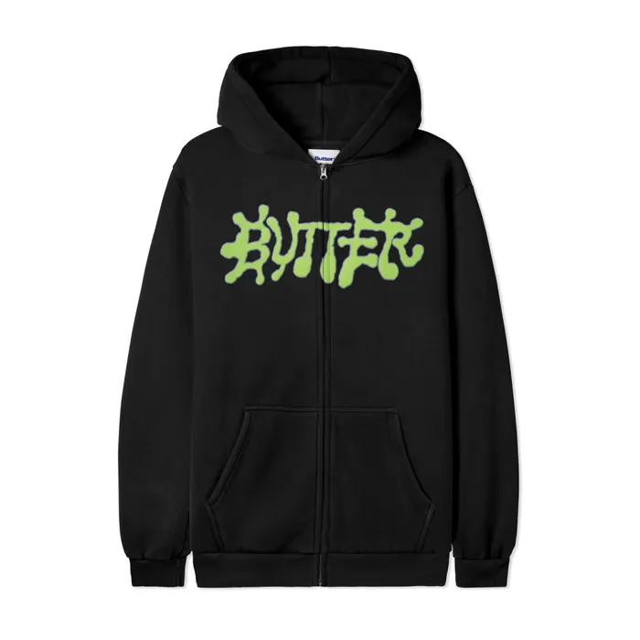 Butter Goods Ink ZipThru Hood Black Men Fleece