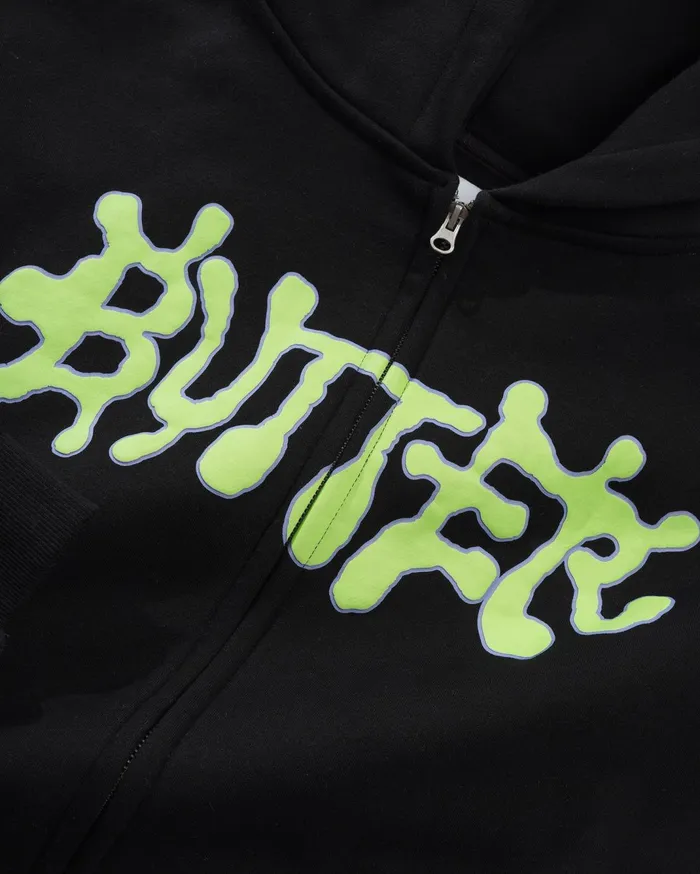 Butter Goods Ink ZipThru Hood Black Men Fleece Butter Goods Ink ZipThru Hood Black Men Fleece