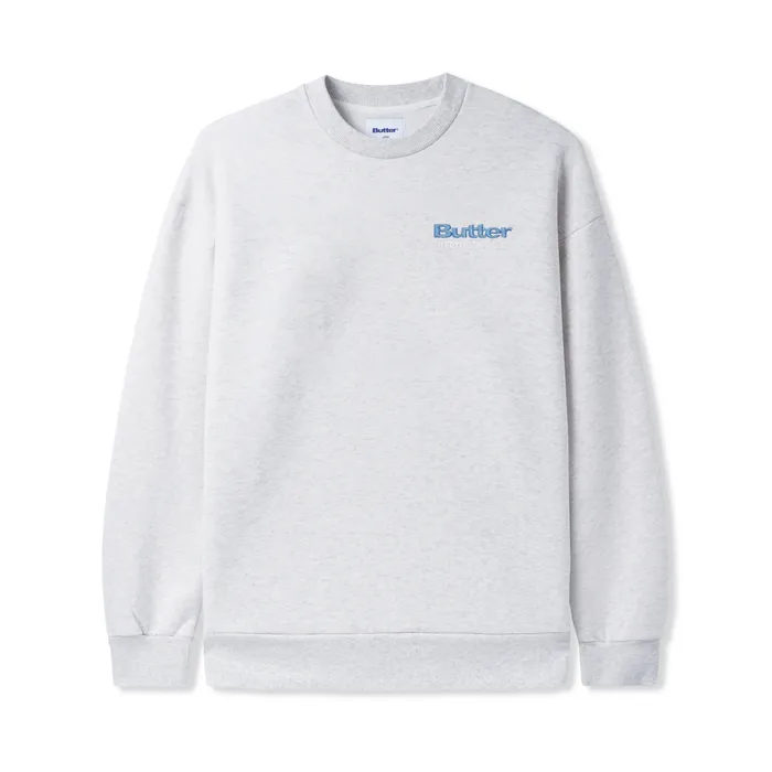 Butter Goods Internationale Embroidered Crewneck Ash Men Fleece