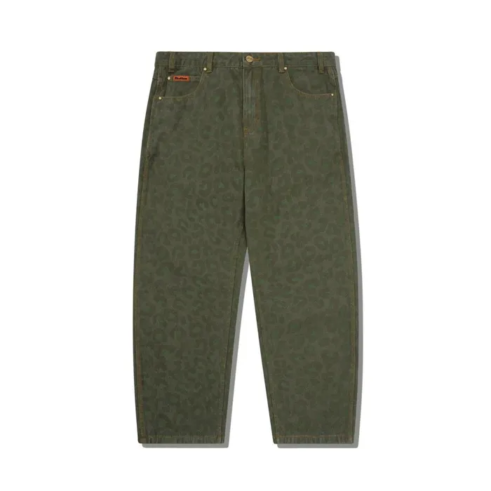 Butter Goods Leopard Denim Jeans Army Men Pants