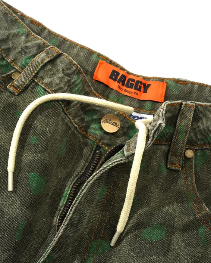 Butter Goods Leopard Denim Jeans Army Men Pants Butter Goods Leopard Denim Jeans Army Men Pants