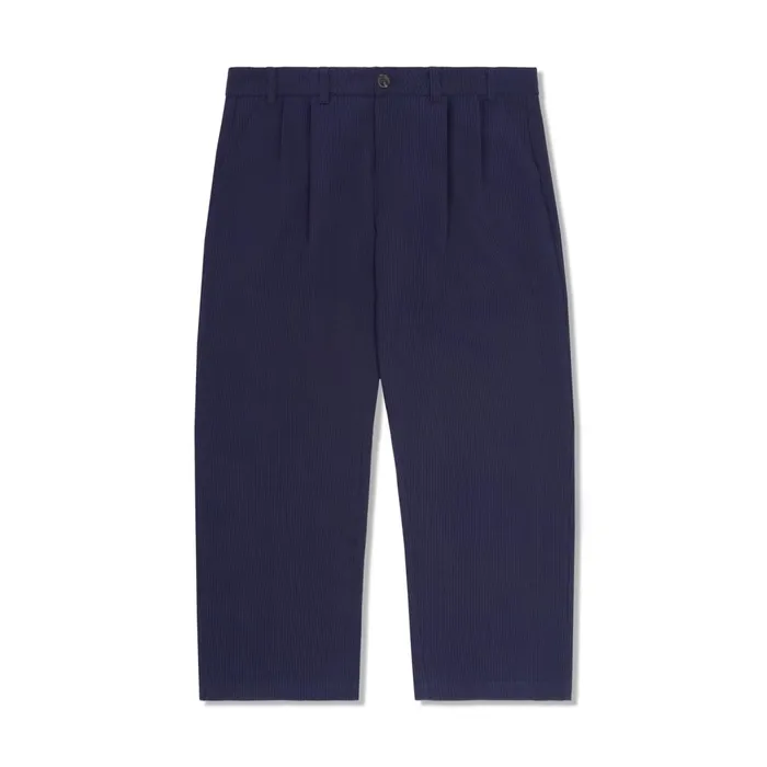 Butter Goods Pants Men Blue Note Casual Suit Pants Navy Seersucker